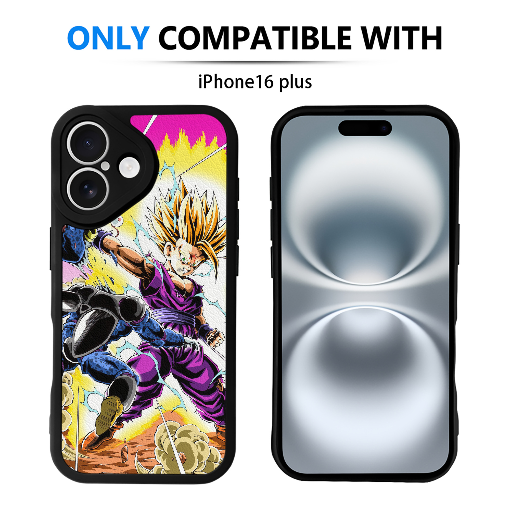 （画像用） ドラゴンボール DRAGON BALL 【iPhone 16シリーズ対応】シリコンスマホケース（レザー調） 材質：シリコン